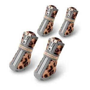 QUMY Dog Shoes Dog, Puppy Dog Boots & Paw Protectors for Winter Snow Day, Summer